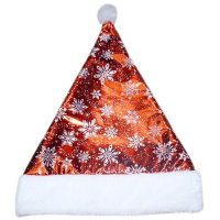 Колпак Деда Мороза со снежинками, 2 цвета Y6699-18