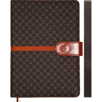 Ежедневник 2026 B6 "Chelsea" 336стр, коричневый, коричневый срез, искусст.кожа, магнит.застежка