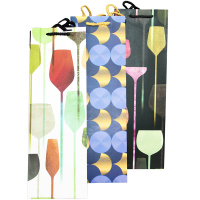 Пакет подарочный "Гламур" 36х12х9см под бутылку 4 вида 9037,9014