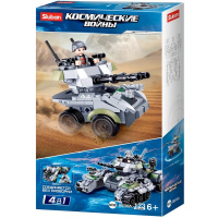 Конструктор "4В1. Звездные воины. Военная техника" 123 детали 24х14х4,5см пластик (1 фигурка)