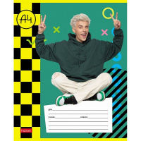 Тетрадь А5 12л клетка "Влад А4" на скобе 5 дизайнов 12Т5В1/077556