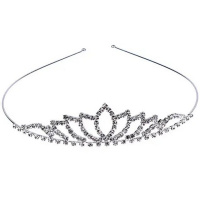 Корона со стразами, серебро, металл Y10641-24