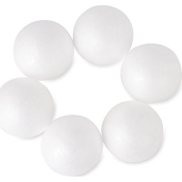 Набор д/декор. "Шарики" 6см 6 шт/уп пенопласт Y3928-16
