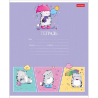 Тетрадь А5 12л клетка "Приключения кота Пирожка" на скобе 5 дизайнов 12Т5В1/067653