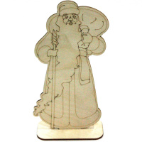 Заготовка для декорирования "Дед Мороз" 20см фанера 3мм 830013