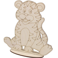 Заготовка для декорирования "Тигр" 16см фанера 3мм 430015