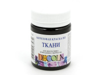 Краска акриловая по ткани 50мл черная Декола 4128810