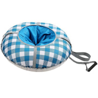 Санки-ватрушка 90см "Клетка" капри, ткань Оксфорд, верх-400г/м, низ-550г/м ТБК-П90/К/D-900