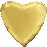 Шар возд. Сердце Мистик Золото 19"/45см с клапаном, фольга 236/9758236