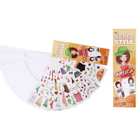 Альбом для творчества "Алиса" 7х24см с контурами, 12 страниц с наклейками M-6543