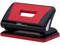 Дырокол 10л 2-отв, d-6мм, металл, красный E0103