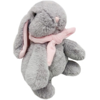 Кролик 21см серый/розовый AT365317