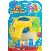 Мыльные пузыри - пистолет 4 отверстия 10х13см ассорти 2039-653