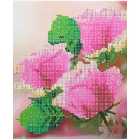 Алмазная мозаика 21х25см "Цветы" частичная выкладка JA20872