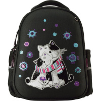 Рюкзак "Котофей" 30х38х20см, 1000гр, 2 отделение, 2 кармана, черный 12-001-041/01
