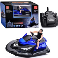 Водный скутер р/у, пластик 23,5х8,5х12см с аккумулятором (USB, съёмная фигурка) 805