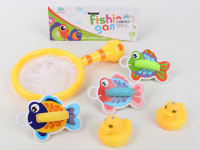 Игра "Поймай рыбку" пластик (3 рыбки, 2 уточки) 1657855/46-D