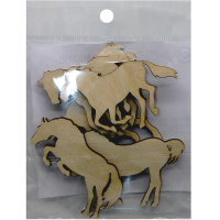 Набор миниатюр "Лошади" 5-7см 6шт фанера 3мм 280011
