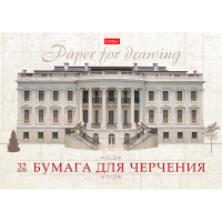 Альбом для черчения А4 32л "Классика" склейка, жесткая подложка 32Ач4Ак_09480/004192