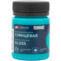 Краска акриловая 50мл аквамарин глянцевая Декола 2928541