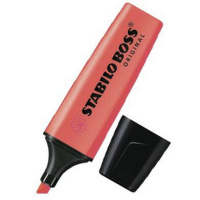 Маркер текстовыделитель "Boss" красный, клиновидный наконечник, толщина линии 2-5мм 70/40