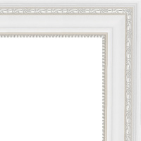 Рамка 20х30см белая/серебро 50мм