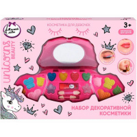 Косметика для девочек (тени для век, помада, блеск для губ, 2 аппликатора) 119364-UNI-ML