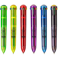 Ручка шариковая 10-ти цветная 1мм, автомат, цвет корпуса ассорти 42761