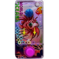 Игра водная "Пинбол 2в1. Морские обитатели" 1 кнопка 14х7см розовый 10976-24