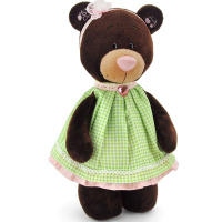 Медведь Milk 30см в платье в клеточку M5051/30