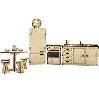 Набор мебели "Кухня" 13 предметов фанера 3мм
