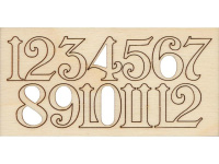 Заготовка д/декор. "Цифры" 1,8см дерево 12шт УС-016