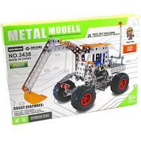 Конструктор металлический "Экскаватор" 208 деталей 3438/Y7350-18