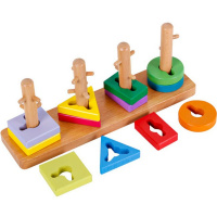 Игра логическая "Ключики" 30х8х11см 12 деталей, дерево QM2339