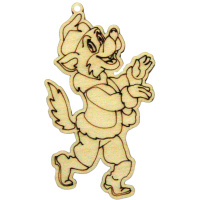 Подвеска "Волк" 9см фанера 3мм 250018