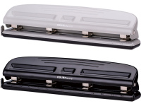 Дырокол "Pro" 10л 4-отв, d-6мм, с линейкой, металл, цвет ассорти E0121