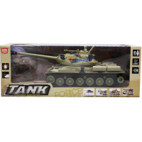 Танк на батарейках, пластик 26х13х10см, с фигуркой военного (свет, звук) LT304128
