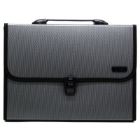 Портфель А4 12 отделений "Extend" полипропилен графит E5556