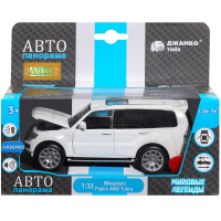 Машина "Mitsubishi Pajero 4WD" белая, инерционная, металл 17,5см (свет, звук, откр.двери) JB1251432