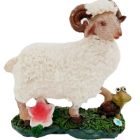 Статуэтка керам. Овечка 13см меховой, 2 вида Y1266-14/13170