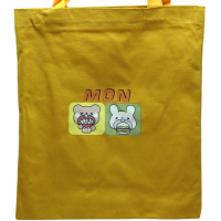 Сумка "MON" 38х33,5см 1 отделение текстиль, желтая FB1232