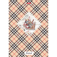 Бизнес-блокнот А5 96л "Шотландка" 4-цветный блок 7БЦ 96ББ5B_12792/036100