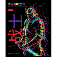 Тетрадь А5 48л клетка "Color Warrior" на скобе глянцевая ламинация 5 дизайнов 089030