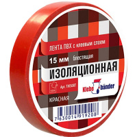 Клейкая лента изоляционная 15мм х 20м красная пвх 200/5 TIK504T