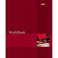 Тетрадь А5 96л клетка "WorkBook- Красная" крепление сшито-клеенное, тиснение 96Т5тB1к_01565/036487