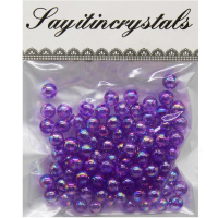 Набор бусин 8мм 13х10см фиолетовый Y9022-19