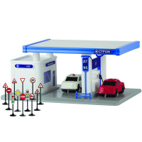 Автозаправочная станция 40х28х18см пластик (2 машинки, 12 знаков) У821 Автозаправочная станция 40х28х18см пластик (2 машинки, 12 знаков) У821