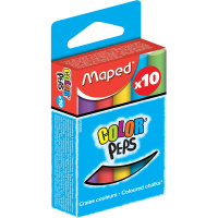 Набор цветного мела для асфальта 10шт "без грязи" картонная упаковка 593501