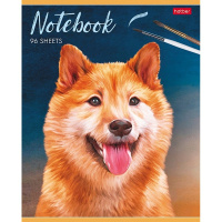 Тетрадь А5 96л клетка "Наши верные друзья" на скобе матовая ламинация 5 дизайнов 080273