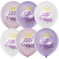 Шар воздушный 30см(12") Перламутр Little Princess 2 цвета 1ст. 6058548